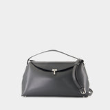 T-Lock Top Handle Purse - TOTEME - Leather - Brown