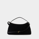 T-Lock Top Handle Purse - TOTEME - Leather - Black
