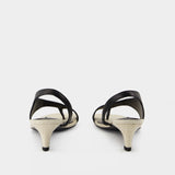 Heeled Sandals - TOTEME - Leather - Black
