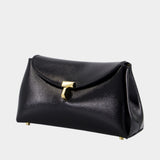 Mini T-Lock Naplack Pouch - TOTEME - Leather - Black