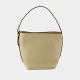 Petite Belted Shopper Bag - TOTEME - Leather - Beige