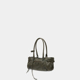Le City East West Shoulder Bag - Balenciaga - Leather - Khaki