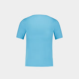 Signature Contrast T-Shirt - Courreges - Cotton - Blue