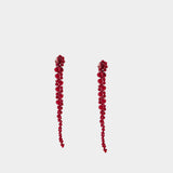 Drip Earrings - Simone Rocha - Crystal - Red