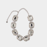 Crystal Necklace - SELF PORTRAIT - Pearls - Silver