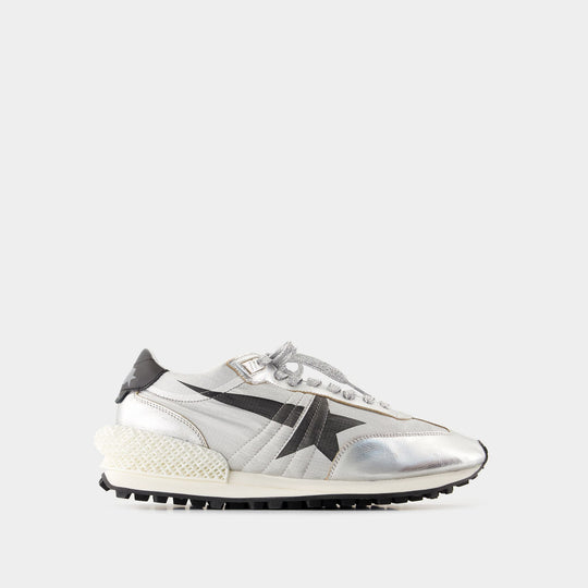 Running Marathon Sneakers - Golden Goose Deluxe Brand - Leather - Silver