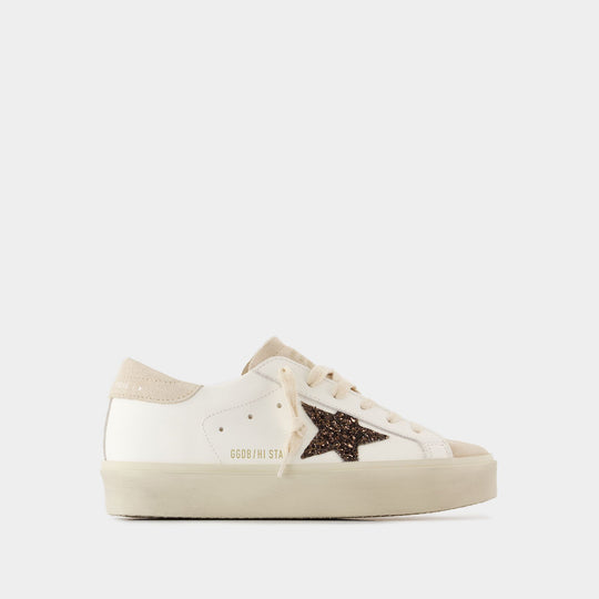 Hi Star Sneakers - Golden Goose Deluxe Brand - Leather - White/Beige
