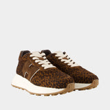 H641 Allacciato H Sneakers - Hogan - Leather - Brown