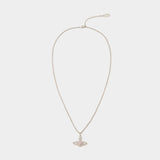 Mini Low Relief Necklace - Vivienne Westwood - Brass - Silver plated