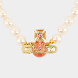 Pearl Kitty necklace - Vivienne Westwood - Brass - Gold