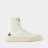 Plimsoll High Sneakers - Vivienne Westwood - Cotton - White