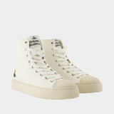 Plimsoll High Sneakers - Vivienne Westwood - Cotton - White