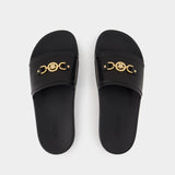 Sandals - Versace - Leather - Black