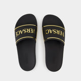 Sandals - Versace - Synthetic - Black