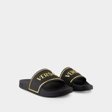 Sandals - Versace - Synthetic - Black