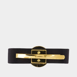 Medusa hair clips - Versace - Silk - Black/Gold