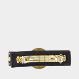 Hair Clips - Versace - Leather - Black