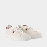 Sneakers - Versace - Leather - White