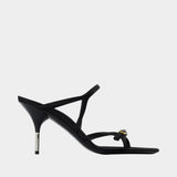 Mule T.80 Pumps - Versace - Cotton - Black
