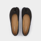 Ballerina Tabi  in Black Leather