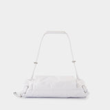 Scrunch D Small Shoulder Bag - DIESEL - Leather - White