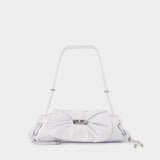 Scrunch D Small Shoulder Bag - DIESEL - Leather - White
