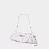 Scrunch D Small Shoulder Bag - DIESEL - Leather - White