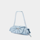 Scrunch D Small Shoulder Bag - DIESEL - Leather - Blue