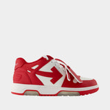 Out Of Office Sneakers - OFF WHITE - Leather - Red