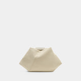 Japanese Draped Mini Purse - MM6 Maison Margiela - Leather - White