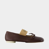 Ballerinas - MM6 Maison Margiela - Leather - Brown