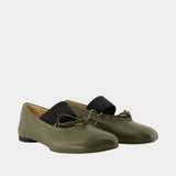 Ballerinas - MM6 Maison Margiela - Leather - Khaki
