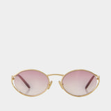0mu 52ys Sunglasses - Miu Miu - Acetate - Gold