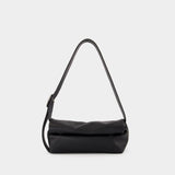 Rollup Small Square Belt Crossbody - Jil Sander - Leather - Black