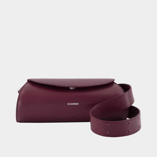 Cannolo Mini Purse - Jil Sander - Leather - Burgundy