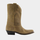 Wish Star Low Ankle Boots - Golden Goose Deluxe Brand - Leather - Khaki