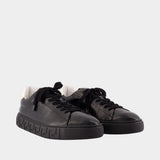 Sneakers - Versace - Leather - Black