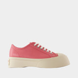 Laced Up Sneakers - Marni - Leather - Pink