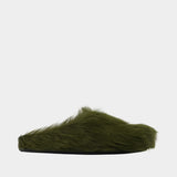Fussbett Sabot Flat Shoes - Marni - Leather - Green