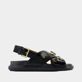 Fussbett Sandals - Marni - Leather - Black