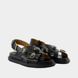 Fussbett Sandals - Marni - Leather - Black