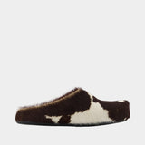 Fussbett mules - Marni - Leather - White/Brown