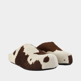 Fussbett mules - Marni - Leather - White/Brown
