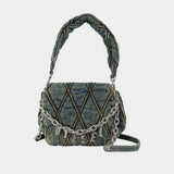 Char- D Small Shoulder Bag - DIESEL - Cotton - Blue