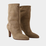 Elsa 75 Ankle Boots - Paris Texas - Leather - Beige