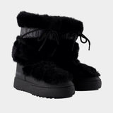 Ltrack Boots - Moon Boot - Fake Fur - Black