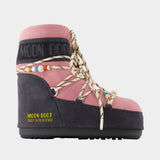 Mb X Gir Icon Low Ankle Boots - Moon Boot - Leather - Pink