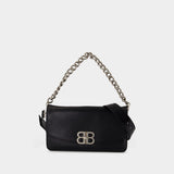 Bb Soft Flap Medium Purse - Balenciaga - Leather - Black