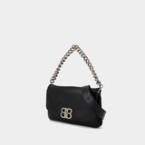 Bb Soft Flap Medium Purse - Balenciaga - Leather - Black