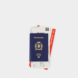 Passeport Holder - Balenciaga - Leather - Blue